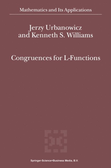 Kenneth S. Williams, J. Urbanowicz - Congruences for L-Functions, E-bok