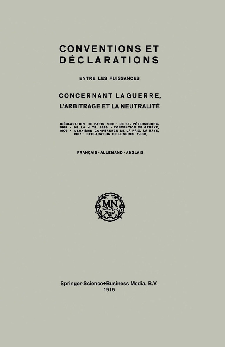 Kenneth A. Loparo, Martinus Nijhoff, Martinus Nijhoff - Conventions and Declarations, Häftad