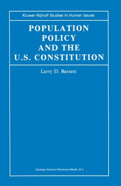L.D. Barnett - Population Policy and the U.S. Constitution, E-bok