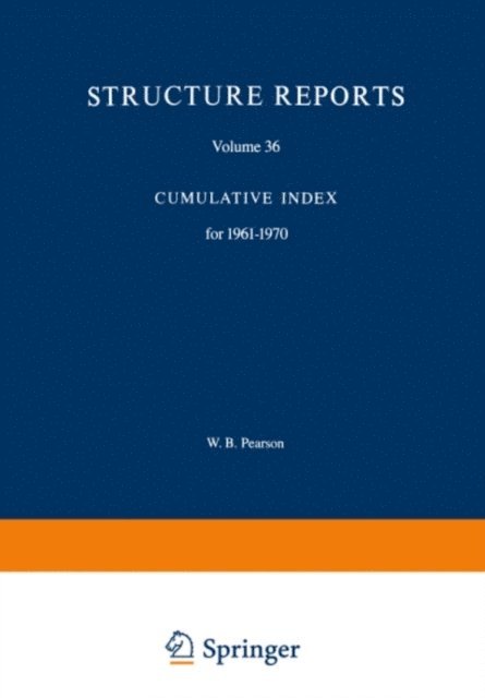 W.B. Pearson - Structure Reports, E-bok