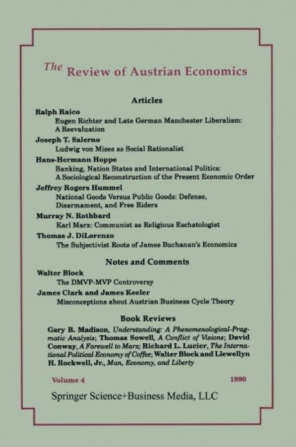 Murray N. Rothbard - Review of Austrian Economics, E-bok