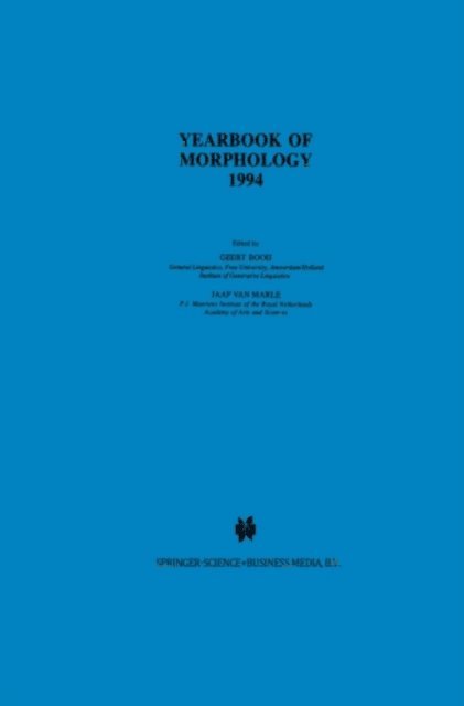 Jaap van Marle, Geert Booij - Yearbook of Morphology 1994, E-bok