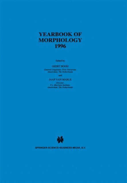 Jaap van Marle, G.E. Booij - Yearbook of Morphology 1996, E-bok