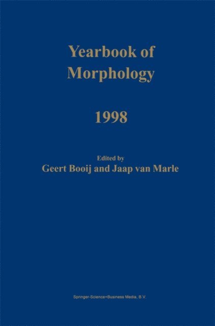 Jaap van Marle, G.E. Booij - Yearbook of Morphology 1998, E-bok