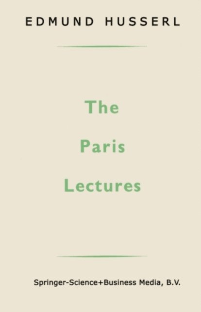 Edmund Husserl - Paris Lectures, E-bok