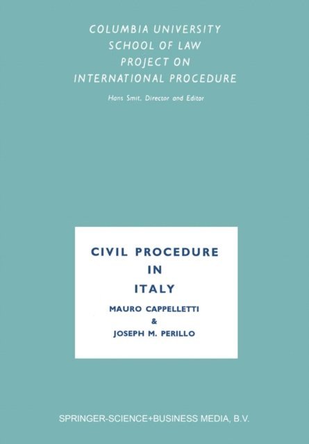 Mauro Cappelletti - Civil Procedure in Italy, E-bok