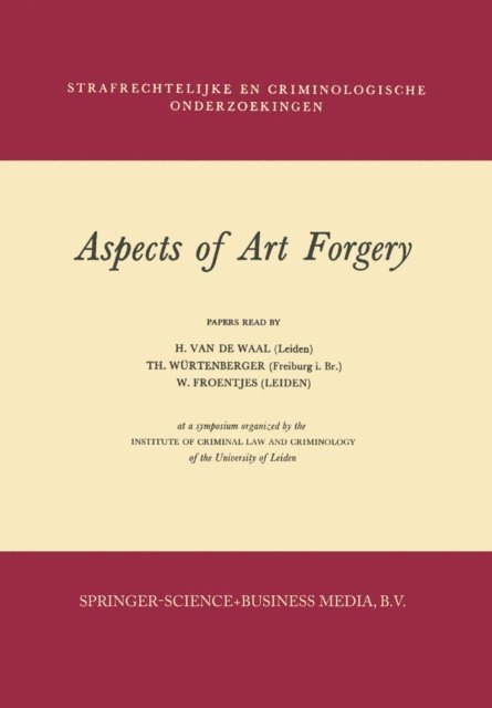 H. van de Waal - Aspects of Art Forgery, E-bok