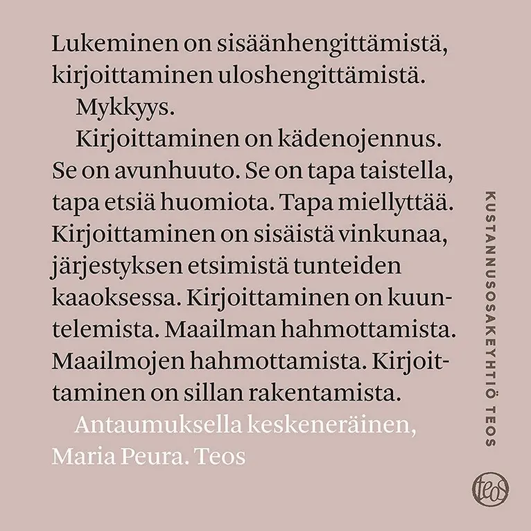 Maria Peura - Antaumuksella keskeneräinen, Ljudbok. Tillgänglighet: Lägg i varukorg