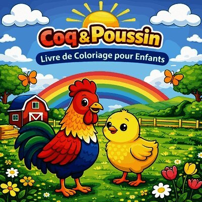 Coq & Poussin Livre de Coloriage pour Enfants
