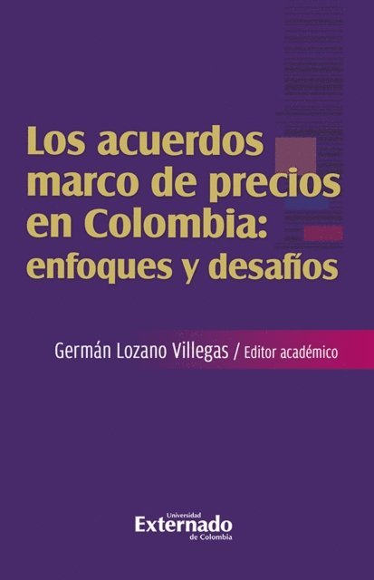 German Lozano Villegas - Los acuerdos marco de precios en Colombia, E-bok