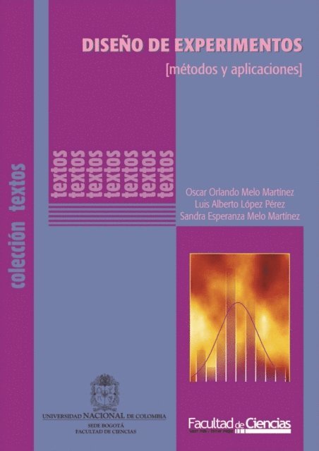 Sandra Melo, Luis Lopez, Oscar Melo - Diseño de Experimentos [Métodos y Aplicaciones], E-bok