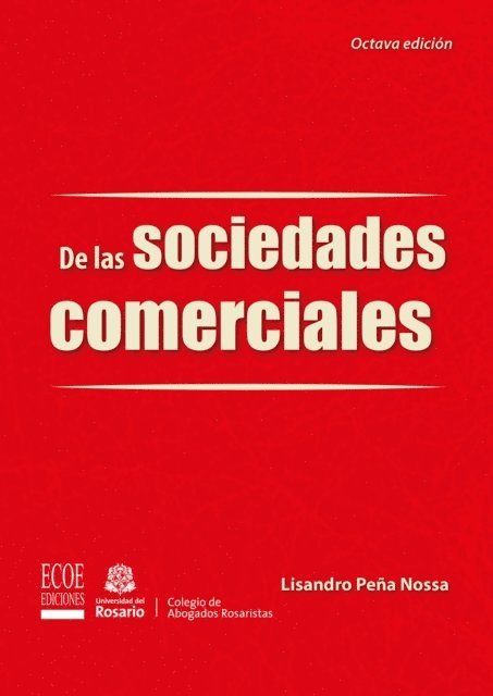 Lisandro Pena Nossa - De las sociedades comerciales, E-bok. Tillgänglighet: Lägg i varukorg