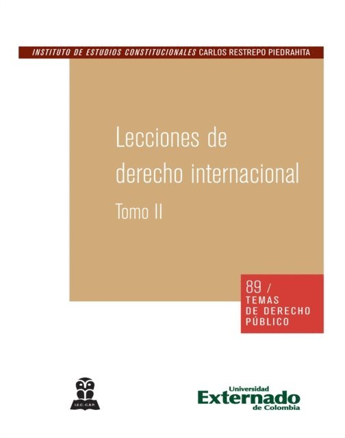 Bernardo Vela Orbegozo - Lecciones de Derecho Internacional Tomo II, E-bok