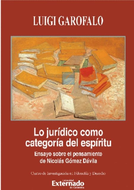 Luigi Garofalo - Lo jurídico como categoría del espíritu., E-bok