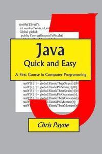 Chris Payne - Java Quick and Easy: A First Course in Computer Programming, Häftad