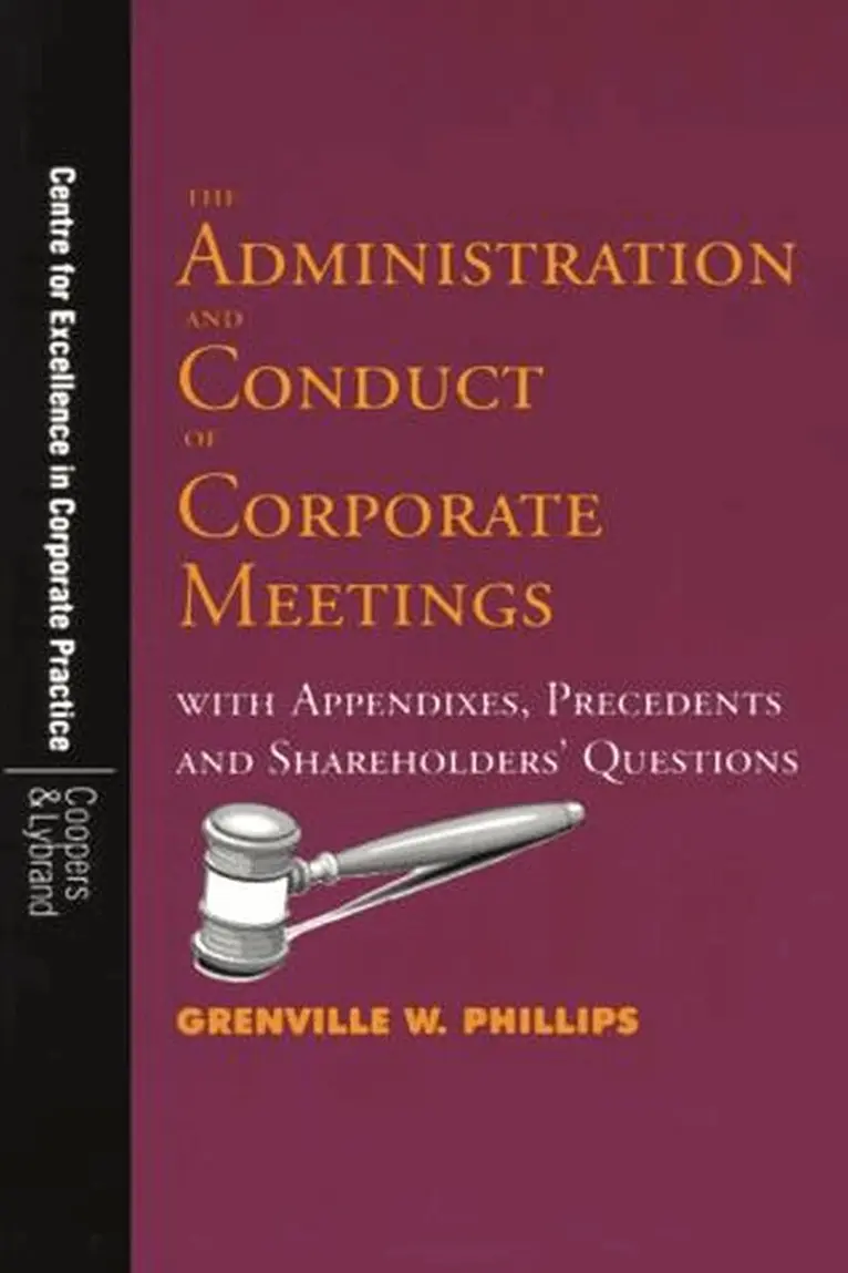 Grenville W. Phillips - Administration and Conduct of Corporate Meetings, Häftad. Tillgänglighet: Tillfälligt slut