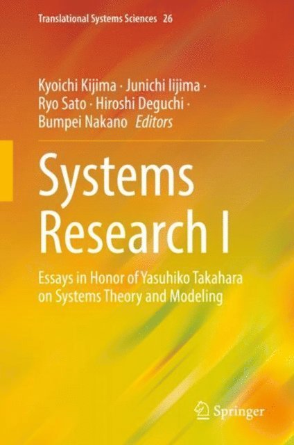 Bumpei Nakano, Hiroshi Deguchi, Ryo Sato, Junichi Iijima, Kyoichi Kijima - Systems Research I, E-bok
