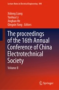 proceedings of the 16th Annual Conference of China Electrotechnical Society