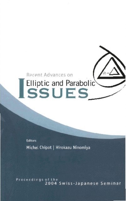 Nimomiya Hirokazu Nimomiya, Chipot Michel Marie Chipot - Recent Advances On Elliptic And Parabolic Issues - Proceedings Of The 2004 Swiss-japanese Seminar, E-bok