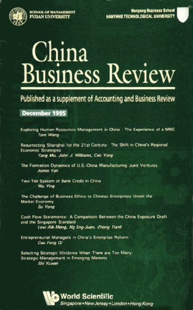 China Business Review 1995: A Supplement Of The Accounting And Business Review, E-bok