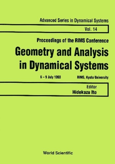 Ito H Ito - Geometry And Analysis In Dynamical Systems - Proceedings Of The Rims Conference, E-bok