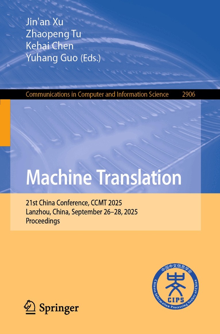Jin'an Xu, Zhaopeng Tu, Kehai Chen, Yuhang Guo - Machine Translation, Häftad