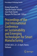 Proceedings of the 2nd International Conference on Sustainability and Emerging Technologies for Smart Manufacturing