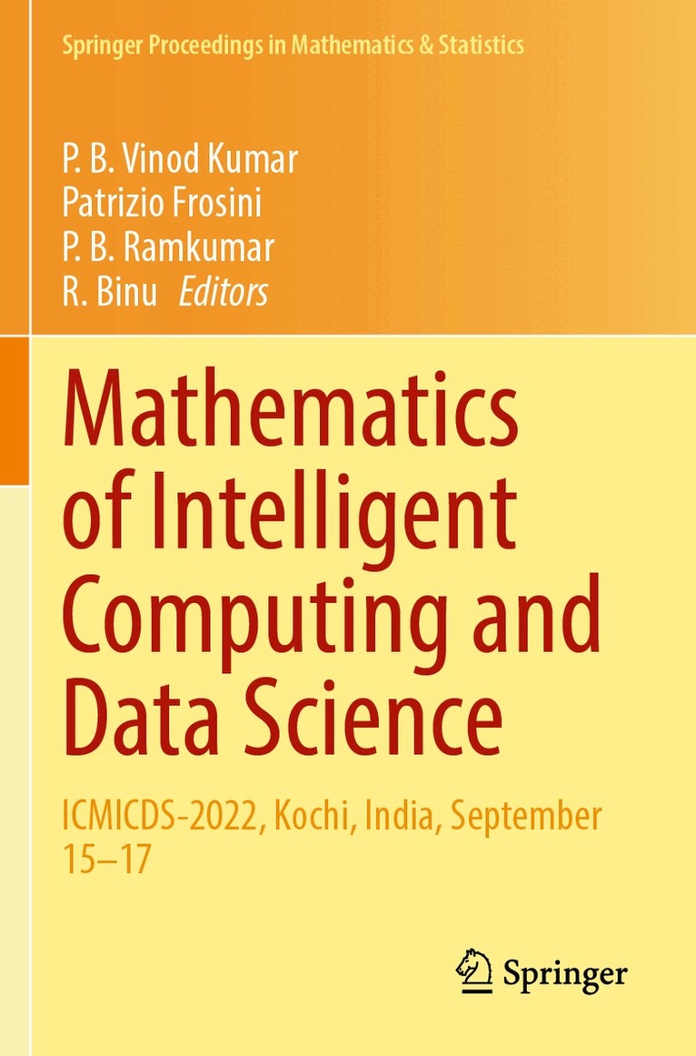 P. B. Vinod Kumar, Patrizio Frosini, P.B. Ramkumar, R. Binu - Mathematics of Intelligent Computing and Data Science, Häftad