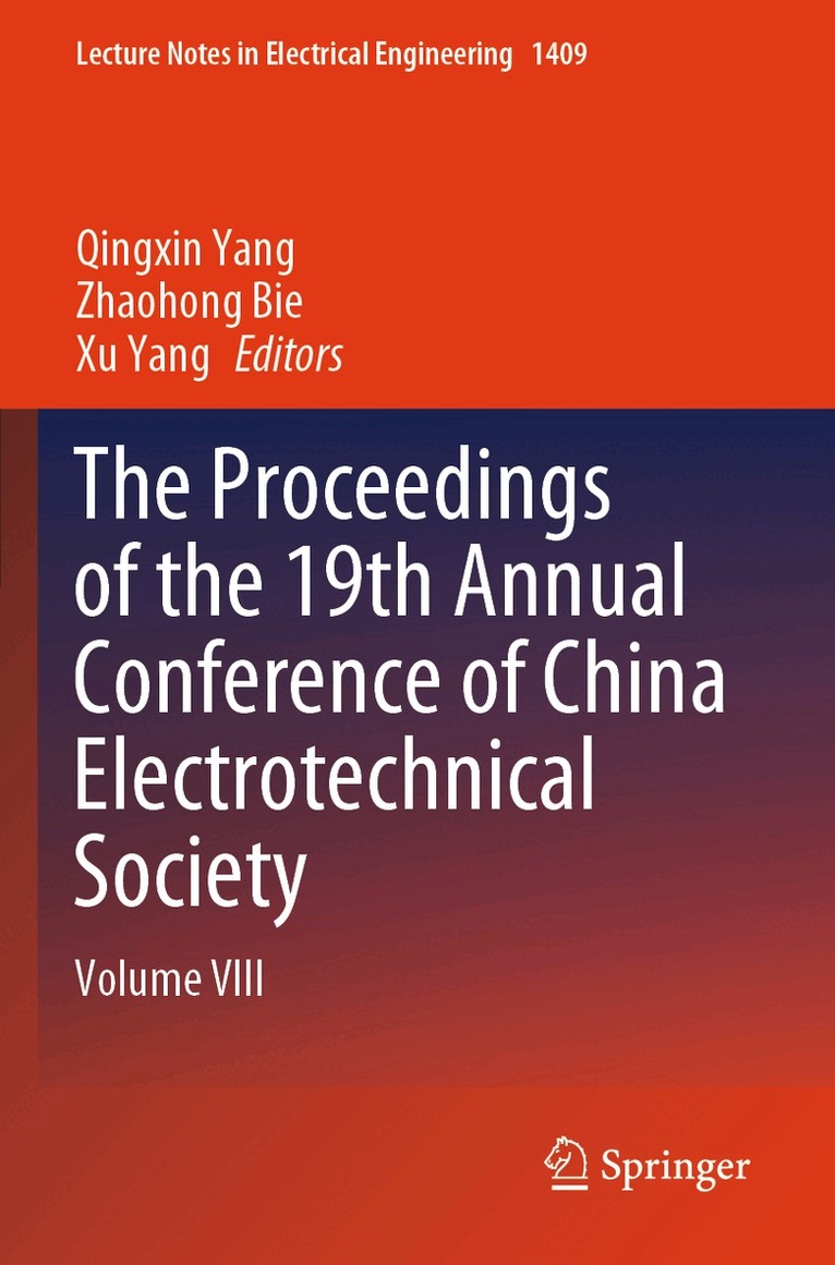 Qingxin Yang, Zhaohong Bie, Xu Yang - Proceedings of the 19th Annual Conference of China Electrotechnical Society, Häftad