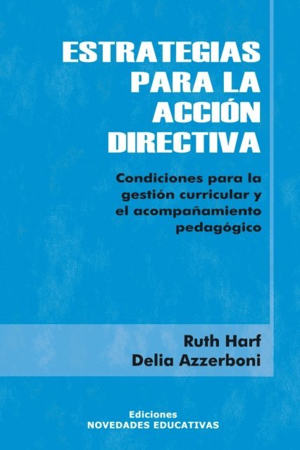 Delia Rosa Azzerboni, Ruth Harf - Estrategias para la acción directiva, E-bok