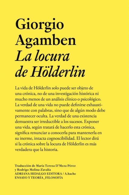 Giorgio Agamben - La locura de Hölderlin, E-bok