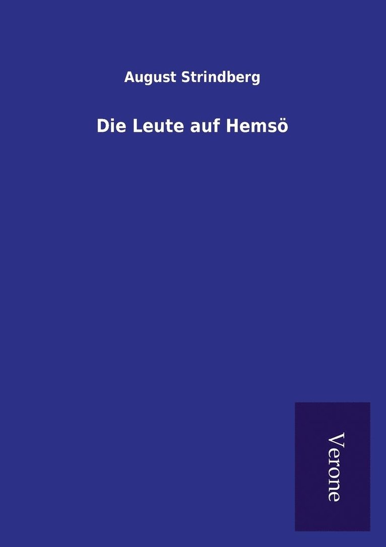 August Strindberg - Leute auf Hemsö, Häftad