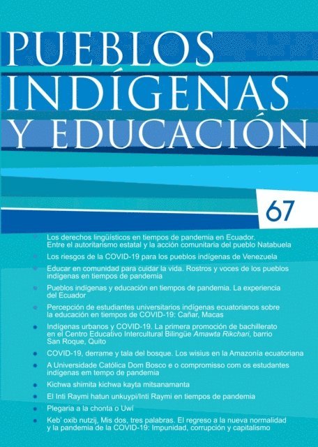 Ruth Moya, Luis Enrique Lopez - Pueblos indígenas y educación No. 67, E-bok