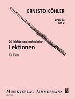 Ernesto Köhler - 20 leichte und melodische Lektionen op. 93 Heft 2 für Flöte solo, Övrigt