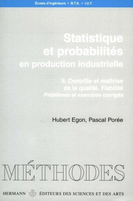 Pascal Poree, Hubert Egon - Statistique et probabilités. Tome II, E-bok