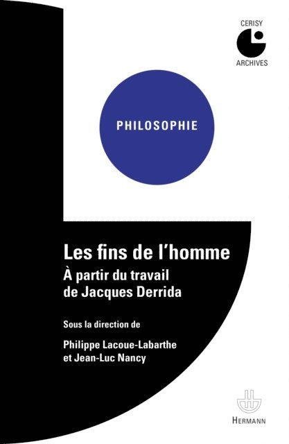 Philippe Lacoue-Labarthe - Les fins de l'homme, E-bok