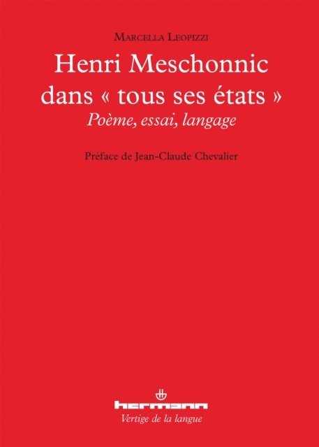 Marcella Leopizzi - Henri Meschonnic dans « tous ses états », E-bok