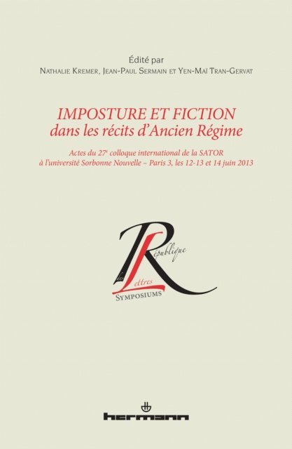 Nathalie Kremer - Imposture et fiction dans les récits d'Ancien Régime, E-bok
