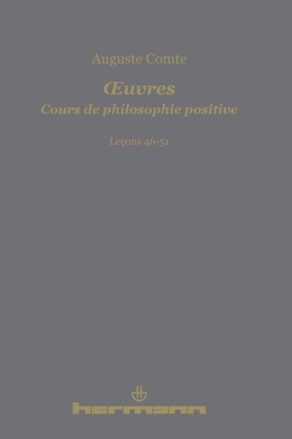 Auguste Comte - Cours de philosophie positive, E-bok