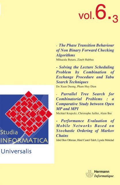 Ivan Lavallee - Studia Informatica Universalis n°6.3, E-bok