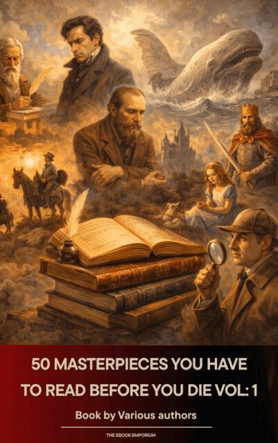 Victor Hugo, Henry James, Gustave Flaubert, Alexandre Dumas, Arthur Conan Doyle, Daniel Defoe, Fyodor Dostoyevsky, E. E. Cummings, Miguel de Cervantes, Willa Cather, Lewis Carroll, Emily Bronte, Charlotte Bronte, Anne Bronte, Edgar Rice Burroughs, Honore de Balzac, Oscar Wilde, Bram Stoker, Charles Dickens, James Joyce, Leo Tolstoy, George Eliot, D. H. Lawrence, Joseph Conrad, Jane Austen, Louisa May Alcott - 50 Masterpieces you have to read before you die vol: 1, E-bok