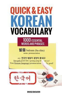 Bridge Education - Quick and Easy Korean Vocabulary, Häftad