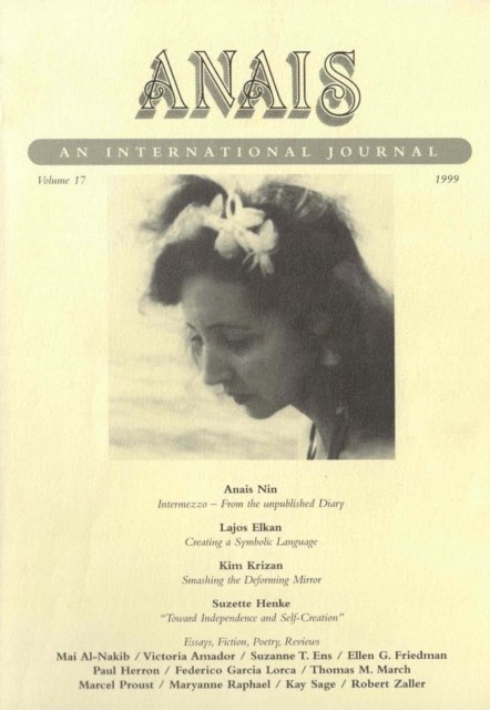 Gunther Stuhlmann - ANAIS: An International Journal, Vol. 17, E-bok