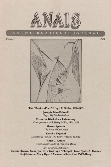 Gunther Stuhlmann - ANAIS: An International Journal, Vol. 4, E-bok