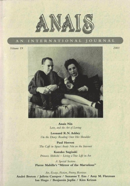 Gunther Stuhlmann - ANAIS: An International Journal, Vol. 19, E-bok