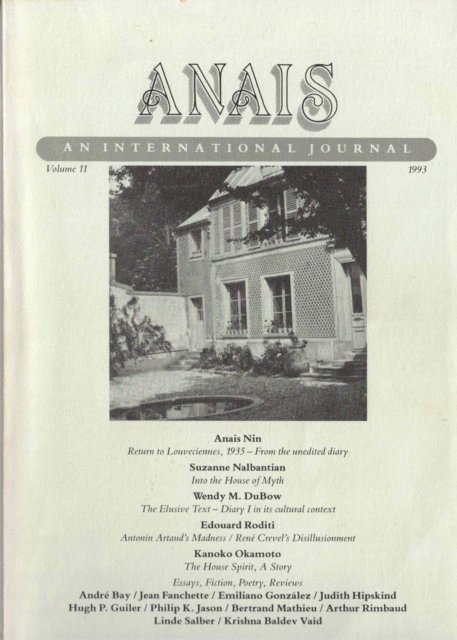 Gunther Stuhlmann - ANAIS: An International Journal, Vol. 11, E-bok