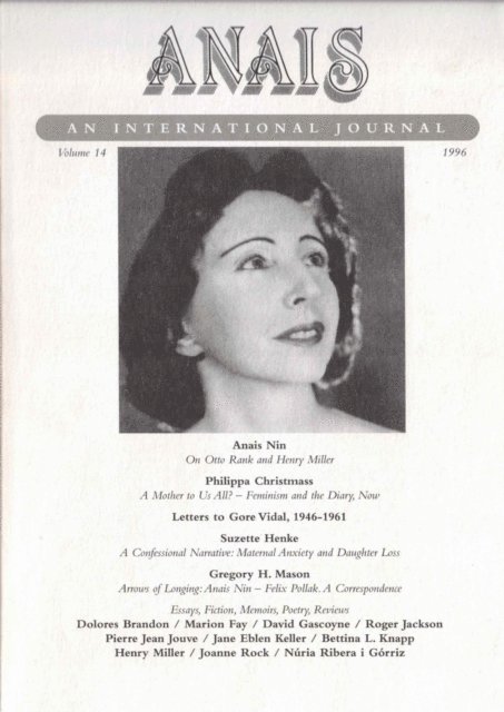 Gunther Stuhlmann - ANAIS: An International Journal, Vol. 14, E-bok