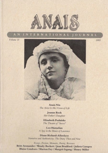 Gunther Stuhlmann - ANAIS: An International Journal, Vol. 13, E-bok