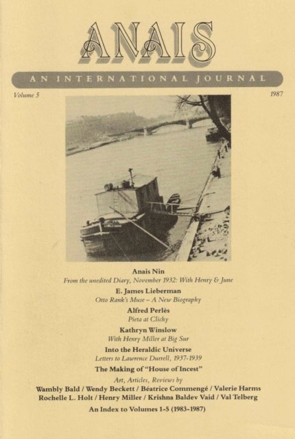 Gunther Stuhlmann - ANAIS: An International Journal, Vol. 5, E-bok
