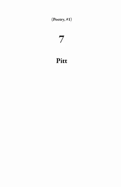 Pitt - 7, E-bok. Tillgänglighet: Lägg i varukorg